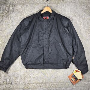 Vintage NWT Kakadu Traders Australia Waxed Oilskin Bomber Jacket Men's Medium